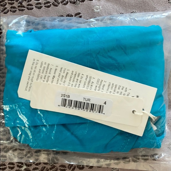 Vitamin A Laguna Foldover Bottom in Turquoise - Picture 3 of 12